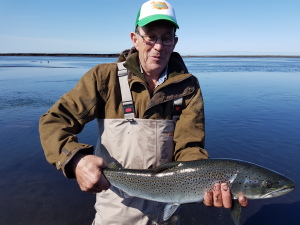fly fishing in Iceland river Sandá